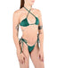 Green bikini set on a white background