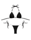 Black and white bikini set on a white background