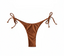 Brown bikini bottom with tie sides on a white background