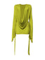 Deep Cowl Neck & Open Back Mini Dress Lime
