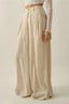 Linen Blend High Waist Pants