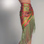 Terracotta Satin Fringe Skirt