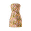 Jacquard Strapless Mini Floral