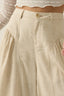 Linen Blend High Waist Pants