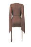 Deep Cowl Neck & Open Back Mini Dress Lime