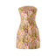 Jacquard Strapless Mini Floral